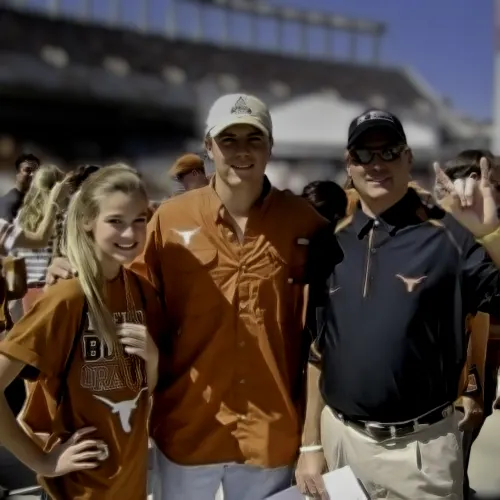 Brad Anderson with family — Fort Worth roofing owner